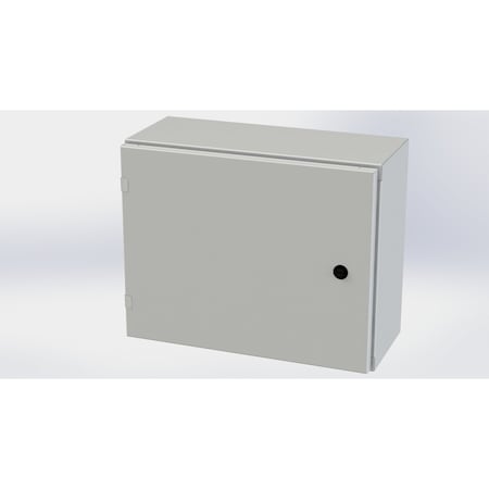 Saginaw Control & Engineering 1/4 Turn Latch Electrical Enclosures, 16 in H, 8 in D, 20 in W, NEMA 3R, 4, 12, 13, Carbon Steel SCE-16EL2008LPLG